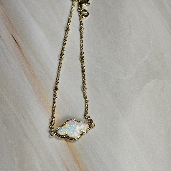 NWT Kendra Scott Abbie Satellite Bracelet Opal Gold - Picture 3 of 5